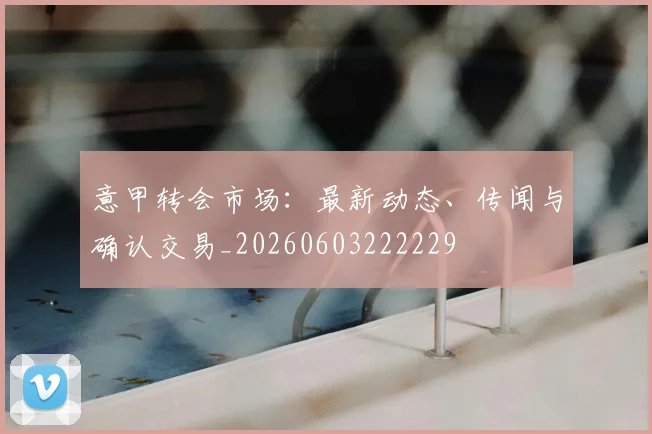 意甲转会市场:最新动态、传闻与确认交易_20260603222229